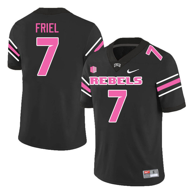 Men #7 Cameron Friel UNLV Rebels College Football Jerseys Stitched-Black